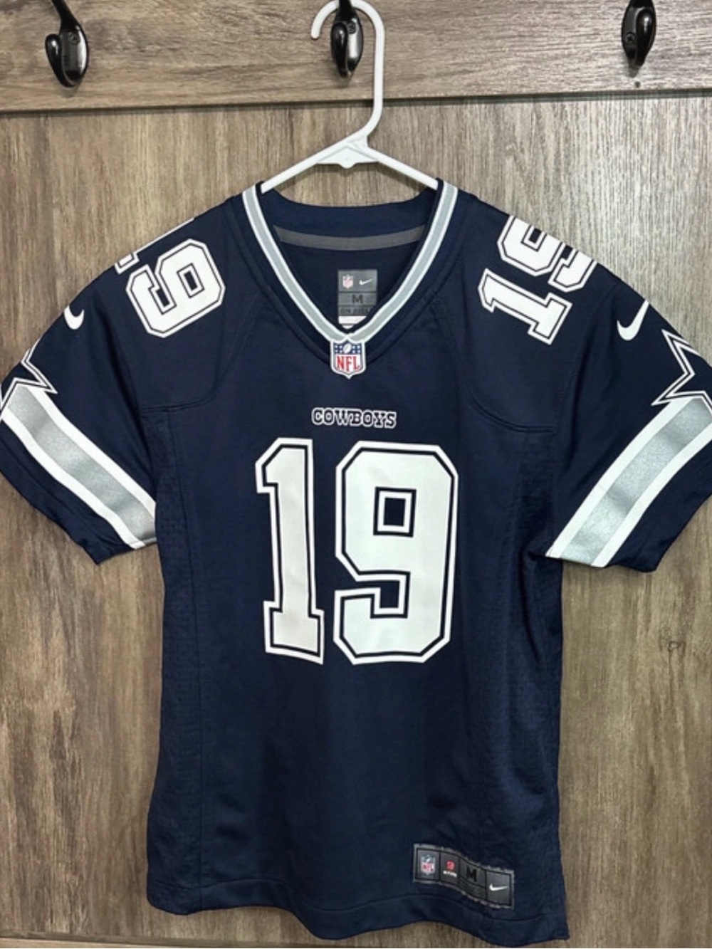 NFL Dallas Cowboys Navy and White #19 Men's Football Jersey
